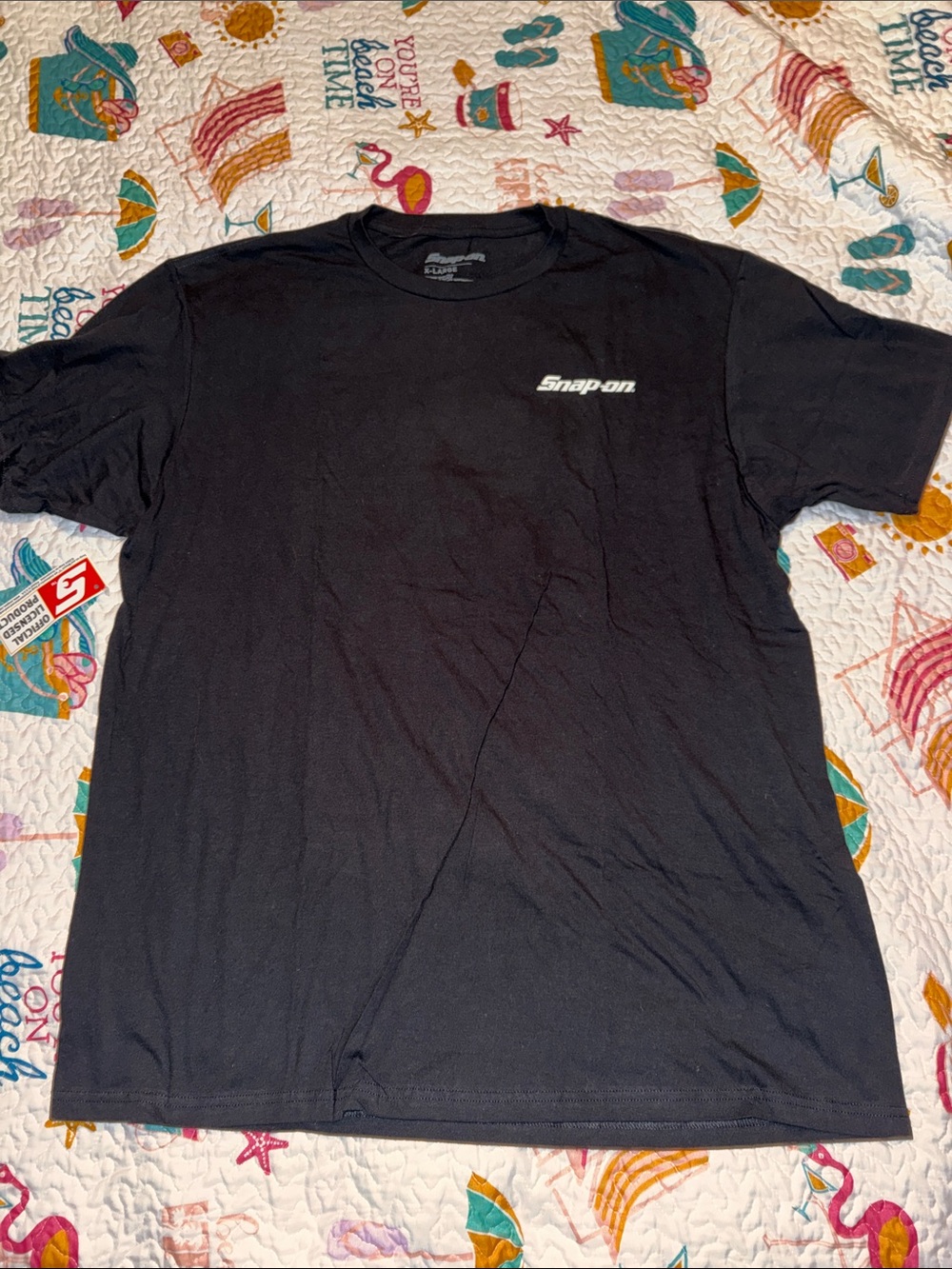NWT Snap-on Black Short Sleeve Graphic  Tee